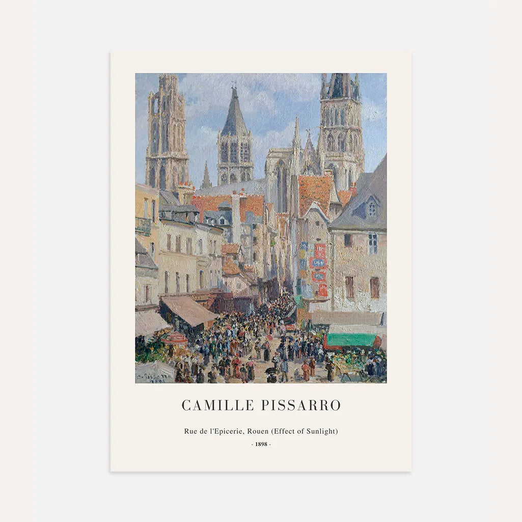 Camille Pissarro Rue de l’Épicerie Rouen Poster