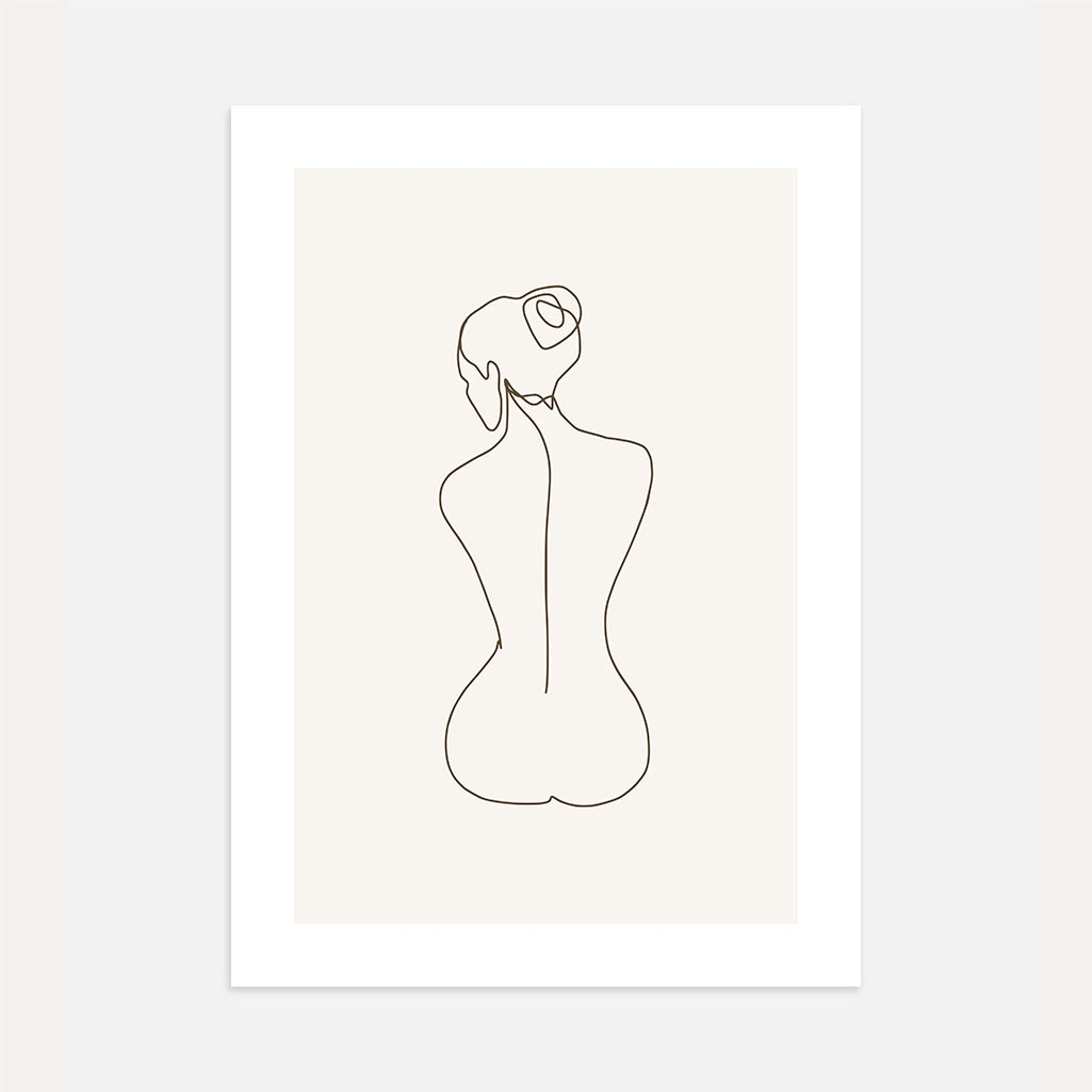 Curve of the Soul Female Line Art Poster