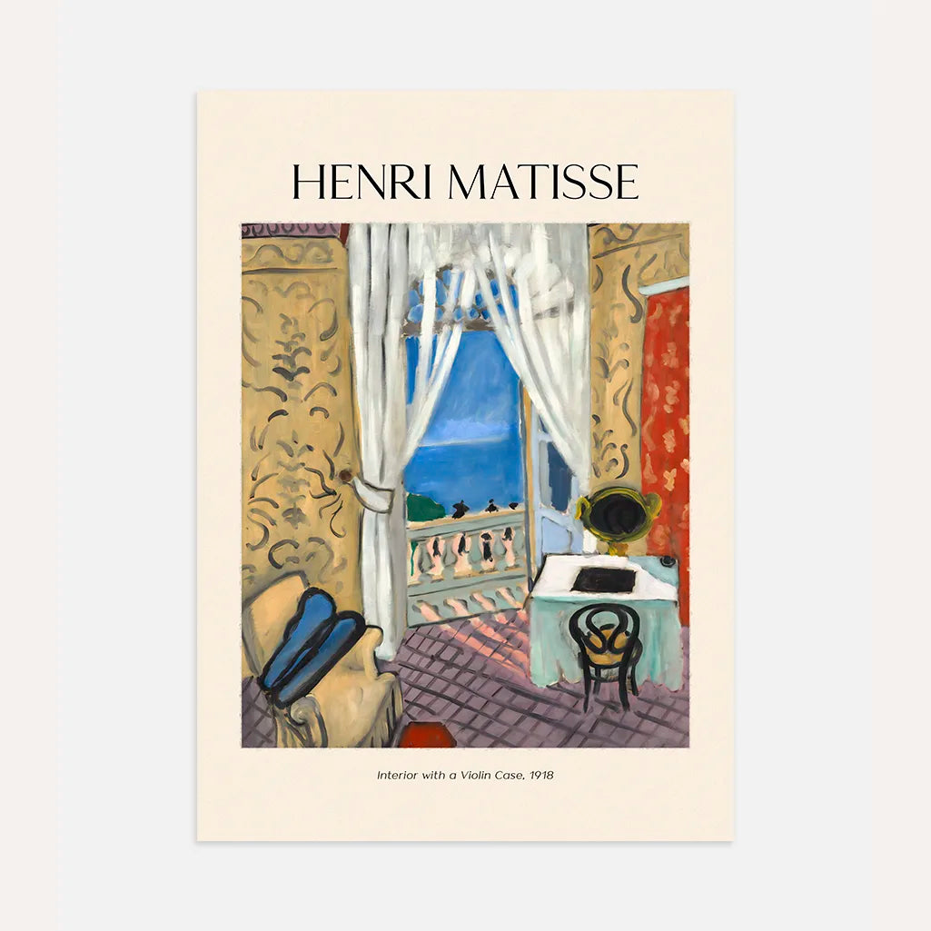 Henri Matisse – Interior con estuche de violín Póster