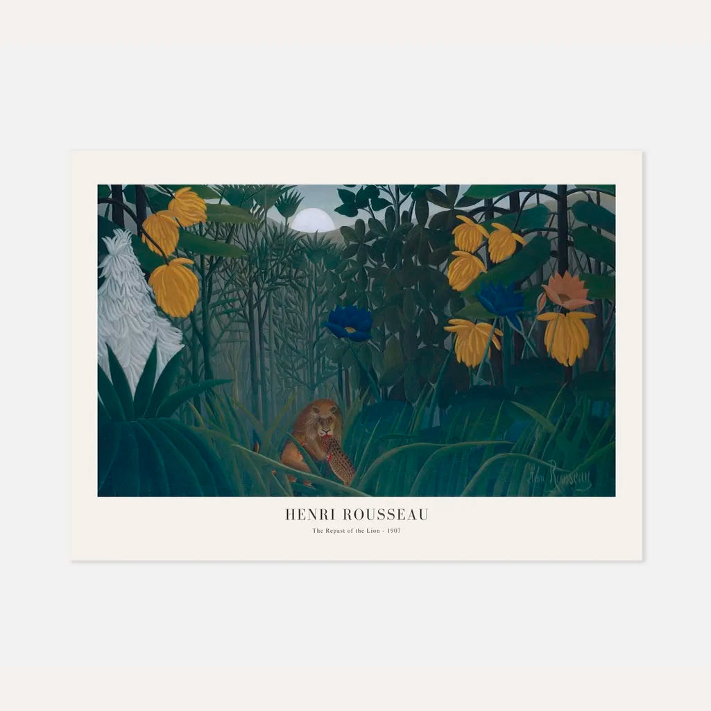 Henri Rousseau Repast of the Lion Poster
