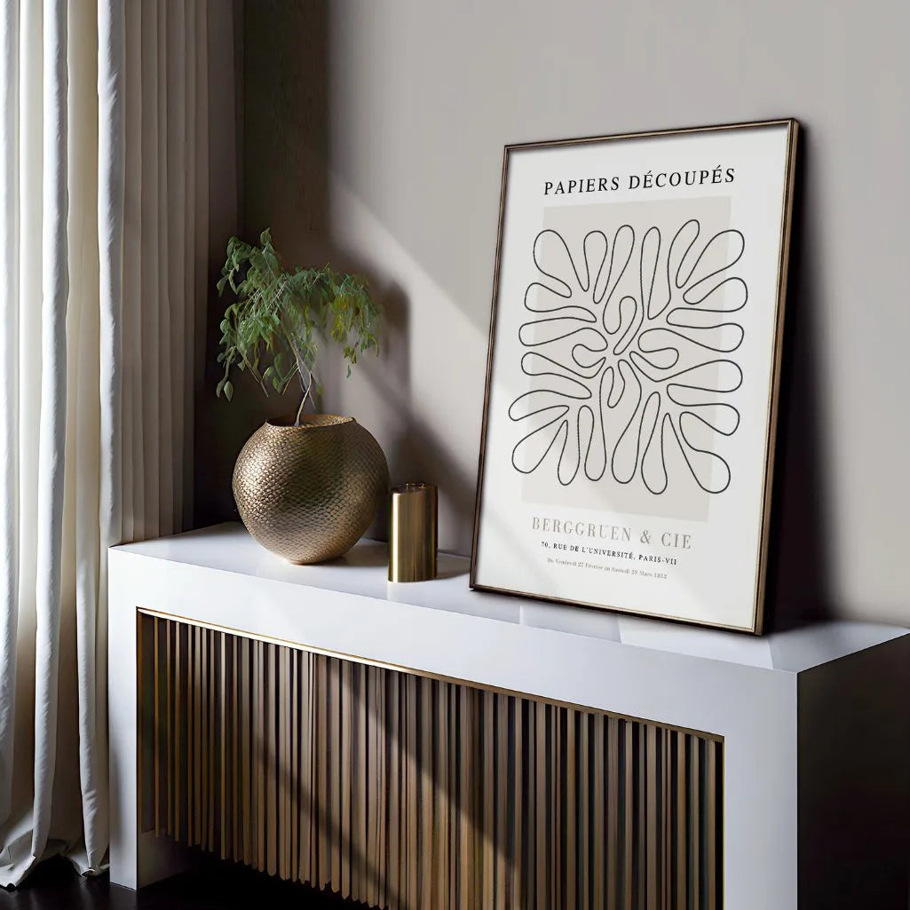 Henri Matisse – Affiche Line Art Beige