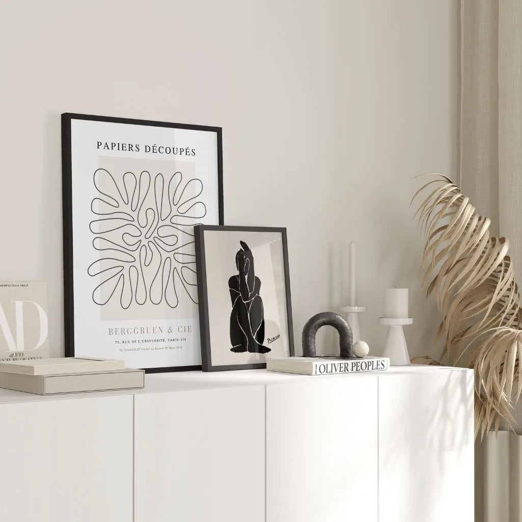 Henri Matisse Papiers Découpés Line Art Poster