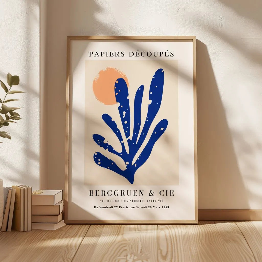 Matisse Bleu Profond Affiche
