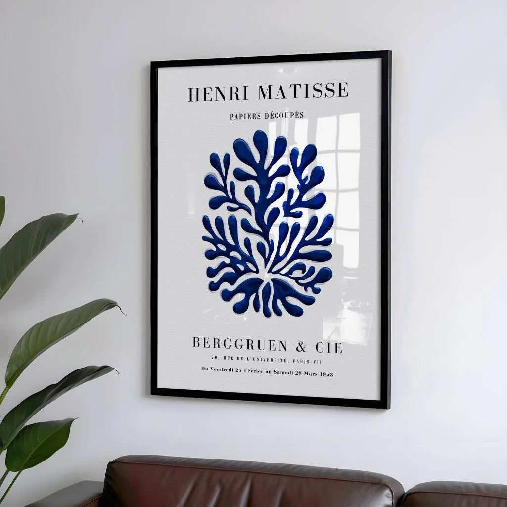 Matisse Azul Forma Póster
