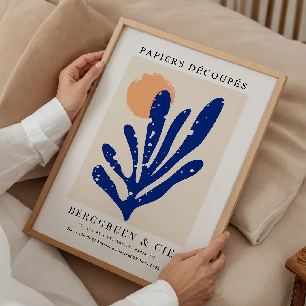 Matisse Bleu Profond Affiche
