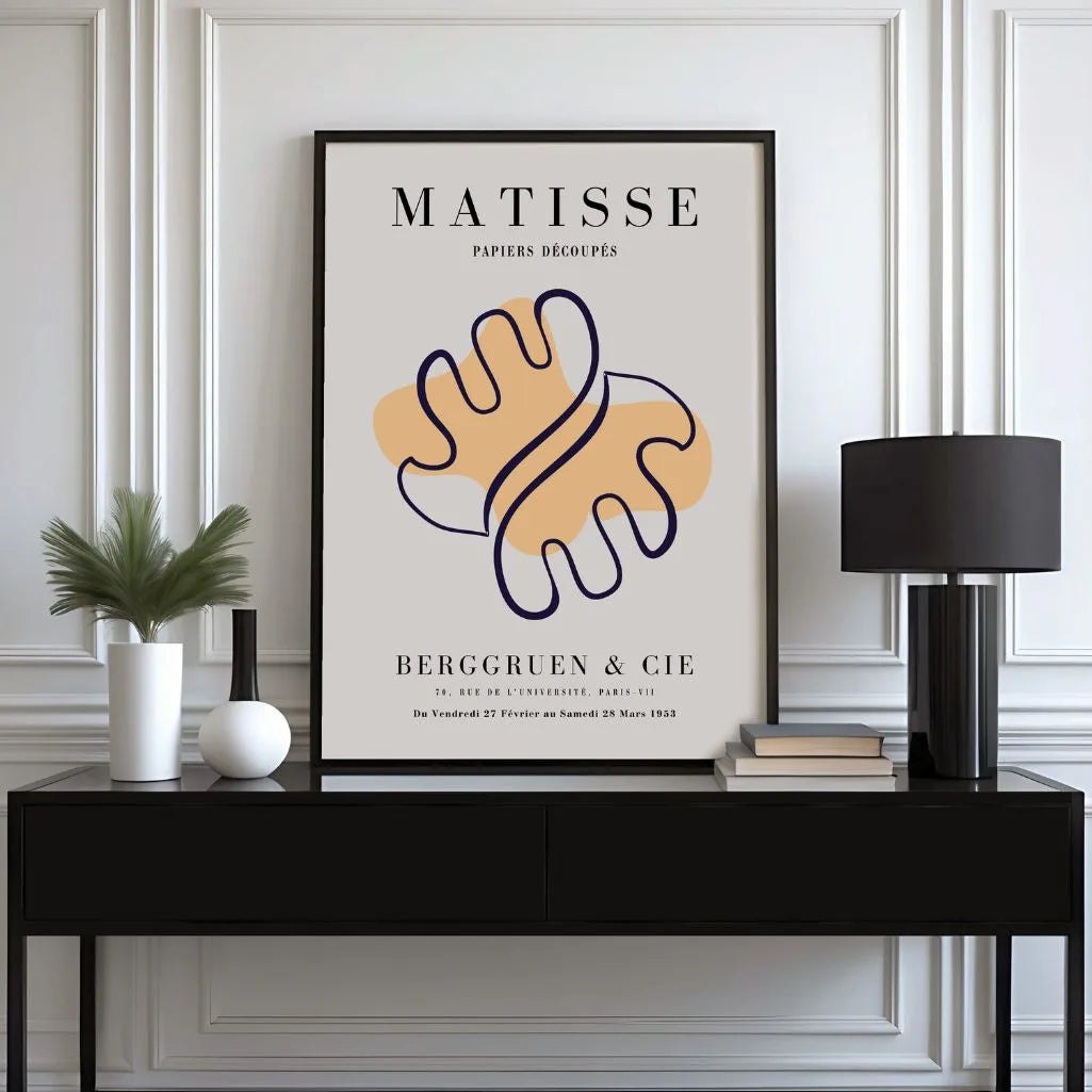 Póster Matisse Forma Abstracta Naranja