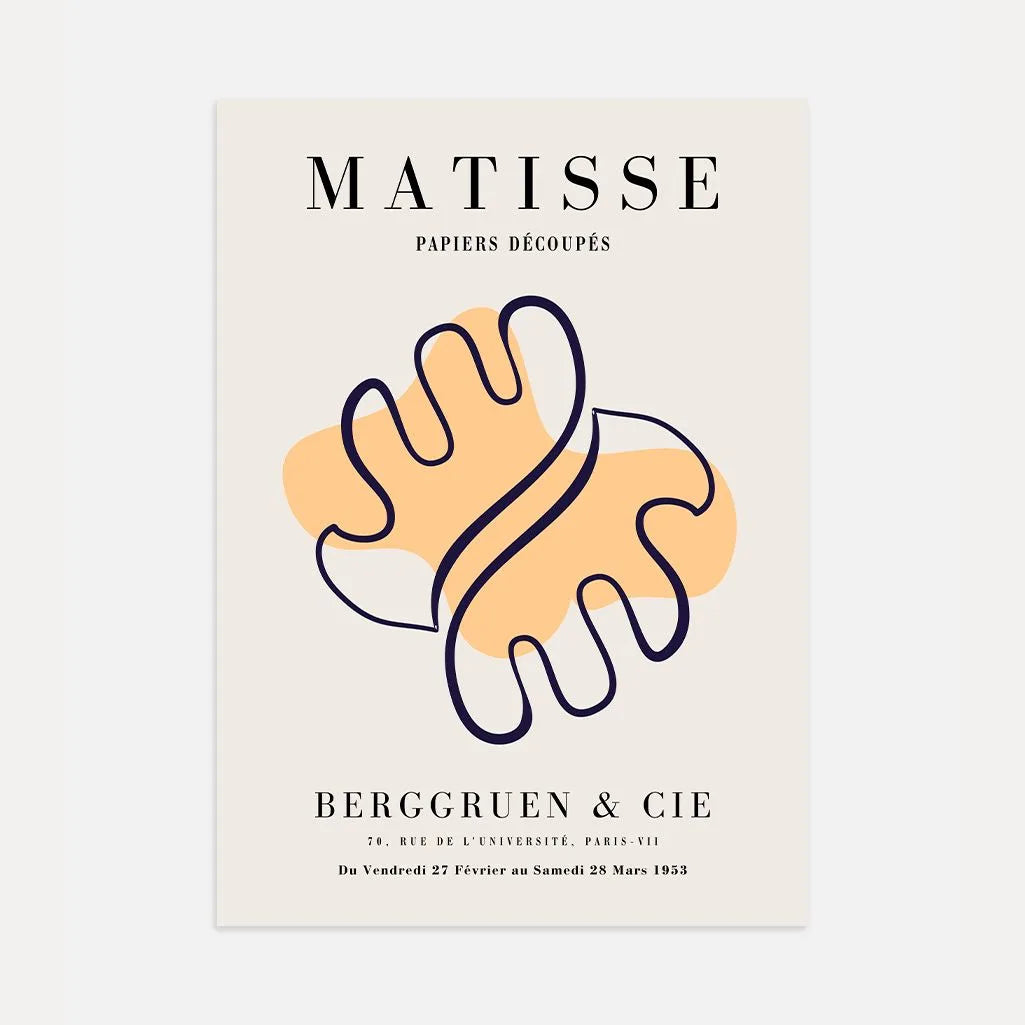 Póster Matisse Forma Abstracta Naranja