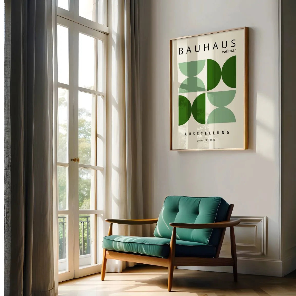 Bauhaus Green Elements Poster