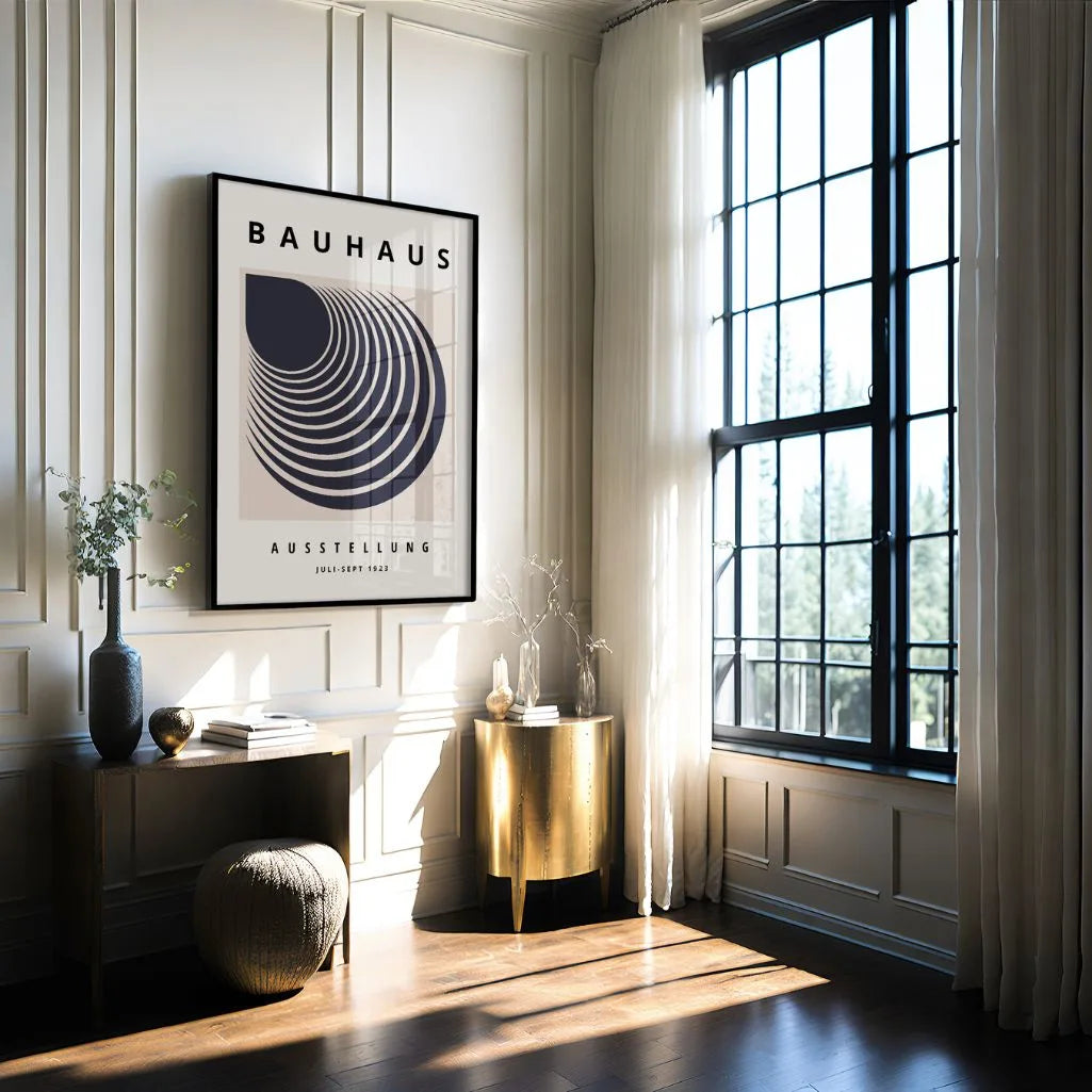 Bauhaus Geometric Illusion Poster