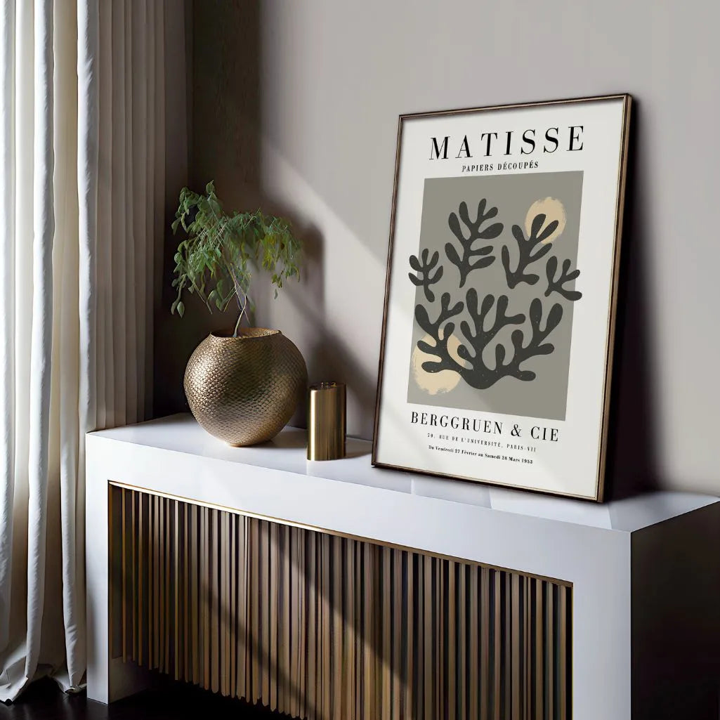 Póster Matisse Corales Grises