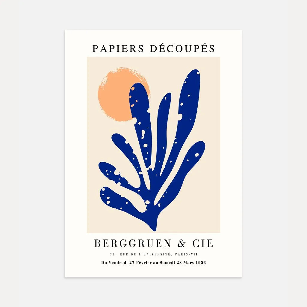 Matisse Bleu Profond Affiche