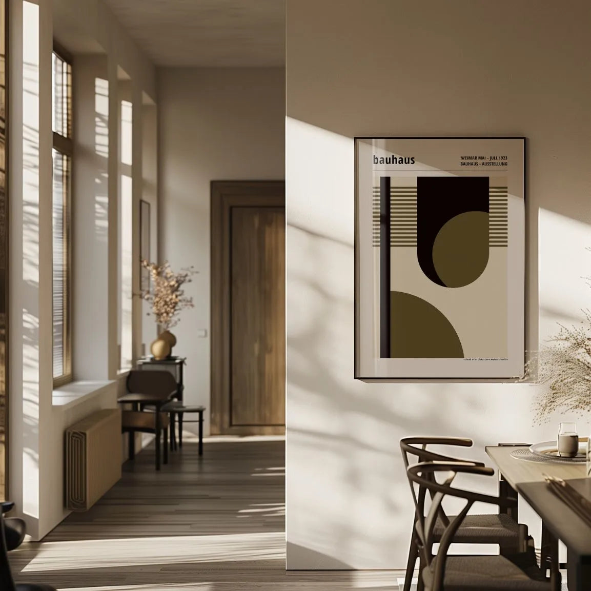 Bauhaus Geometric Form Rhythm Poster