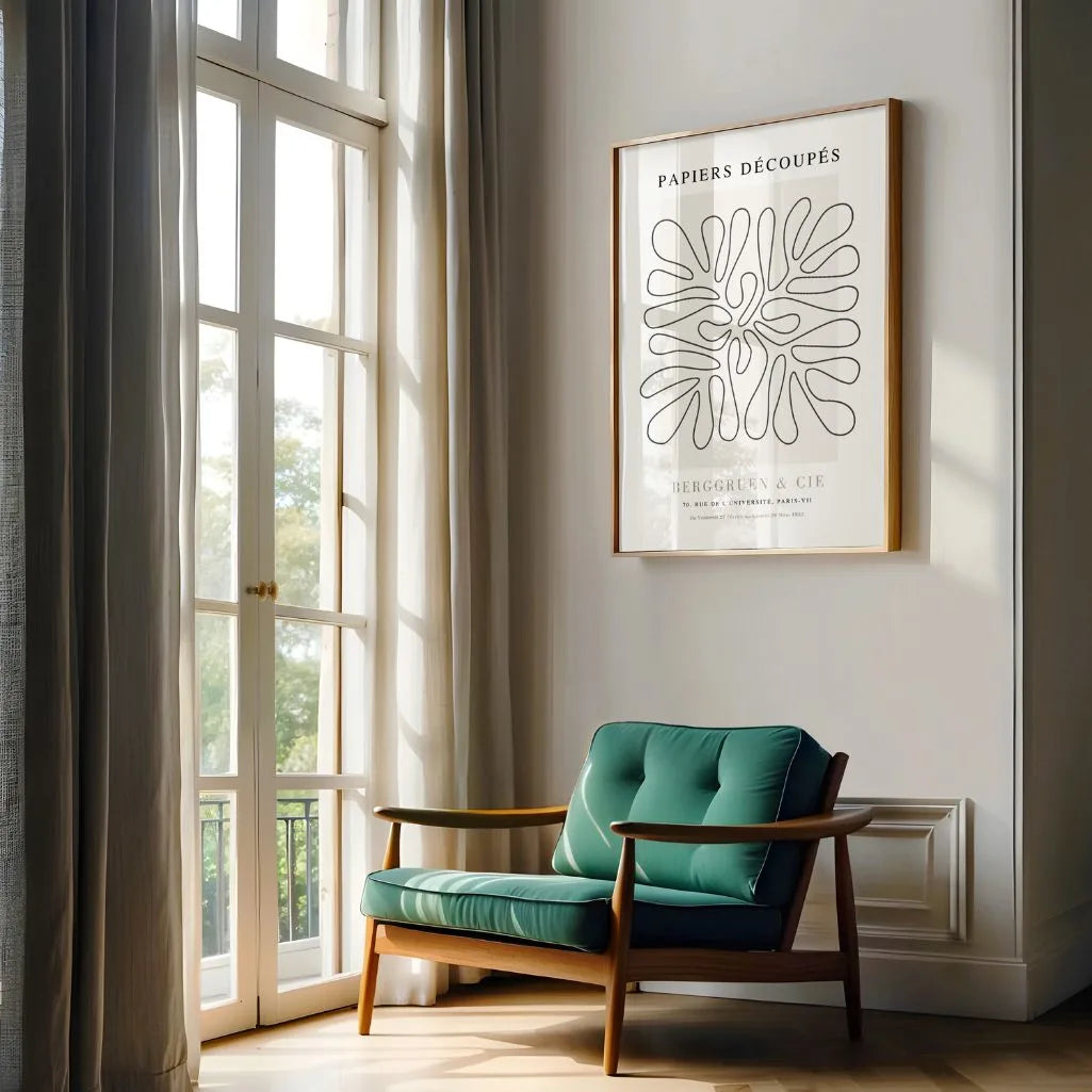 Henri Matisse – Affiche Line Art Beige