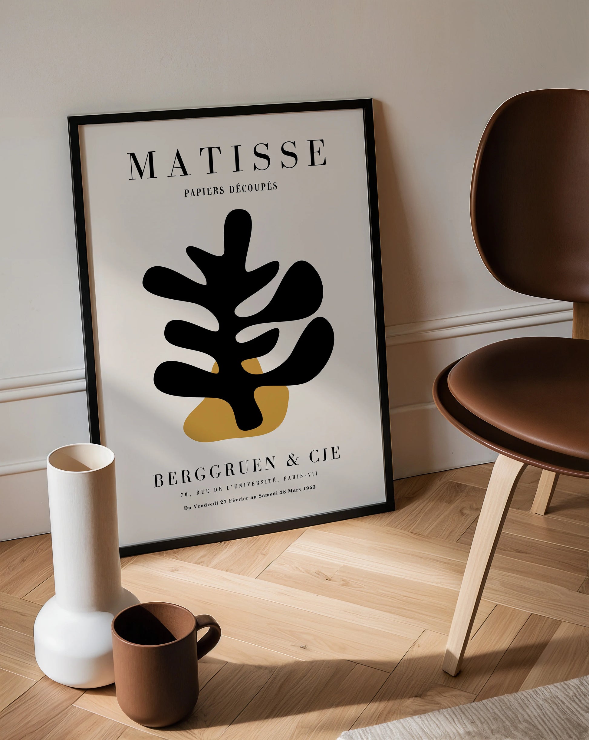 Henri Matisse Black & Gold Motif Poster