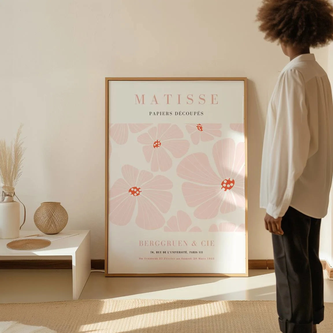 Matisse Pink Flowers Poster