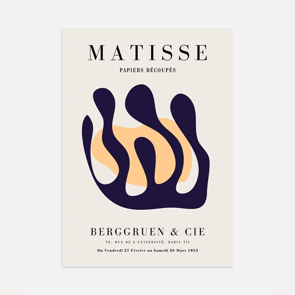 Henri Matisse Fluid Abstract Form Poster