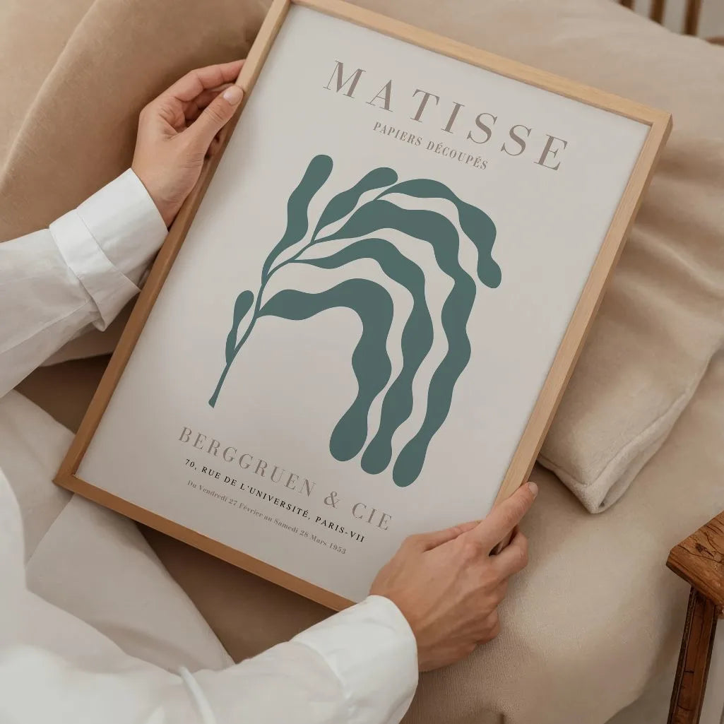 Henri Matisse Minimal Green Leaf Poster