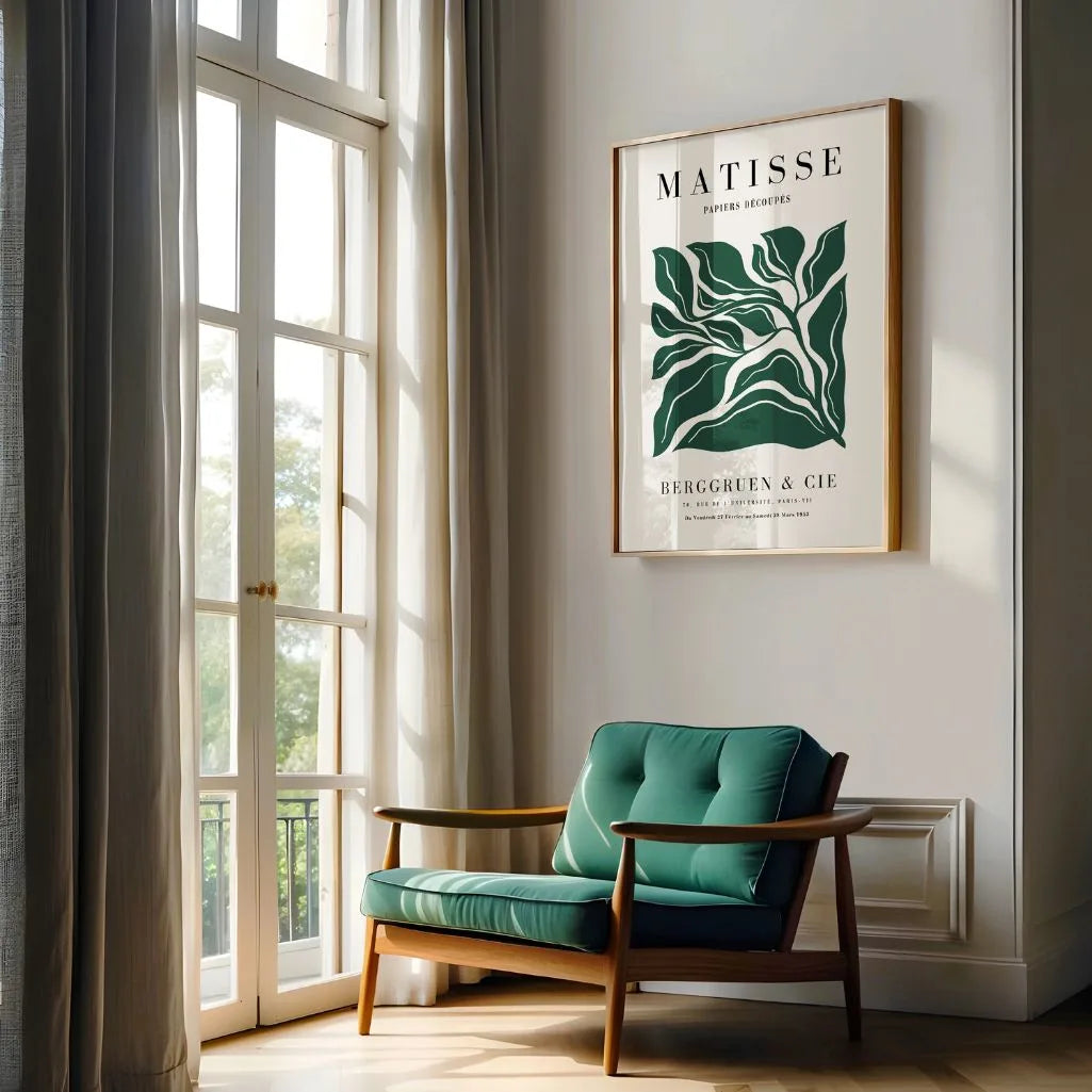 Henri Matisse Green Abstract Leaf Poster
