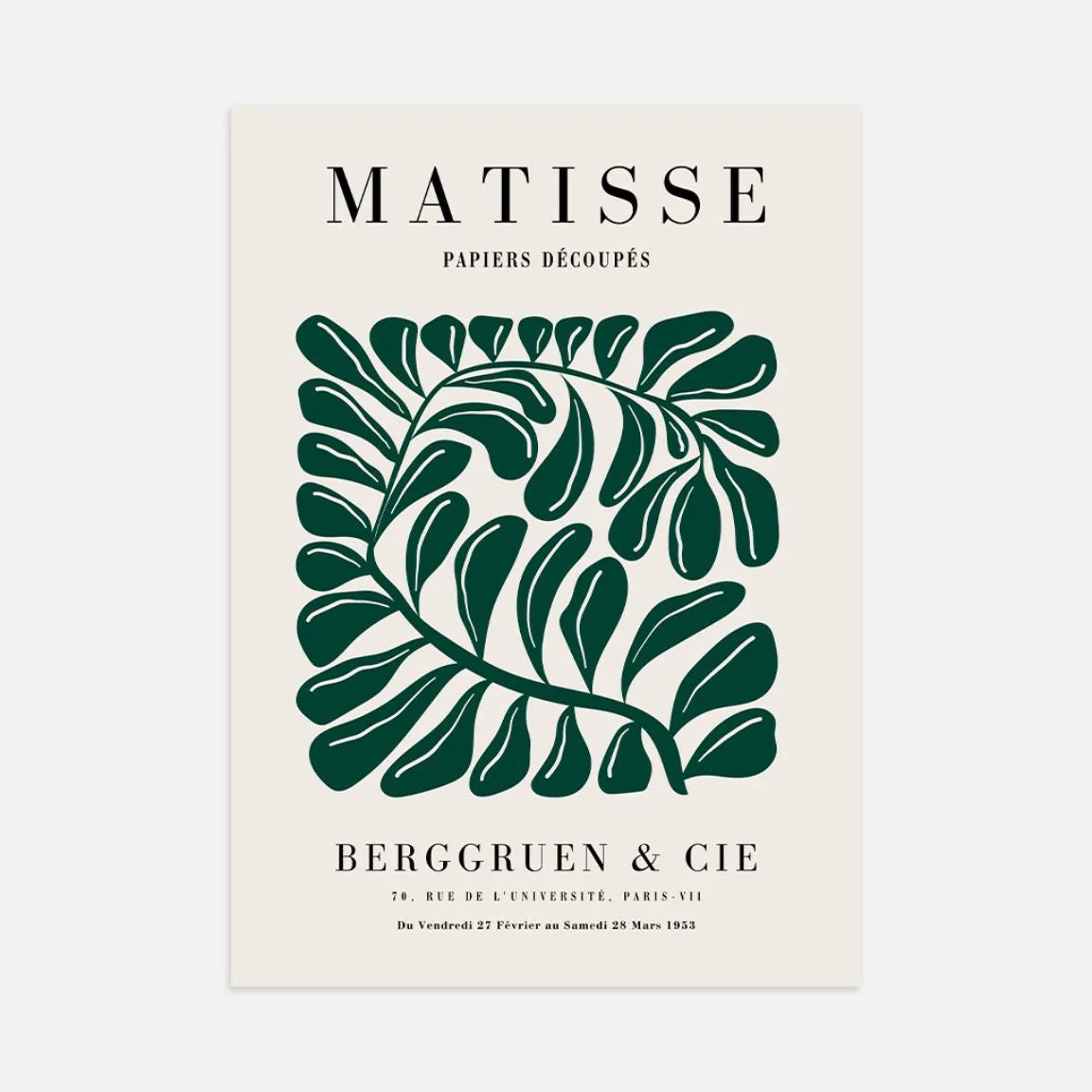 Matisse Hoja Verde Póster