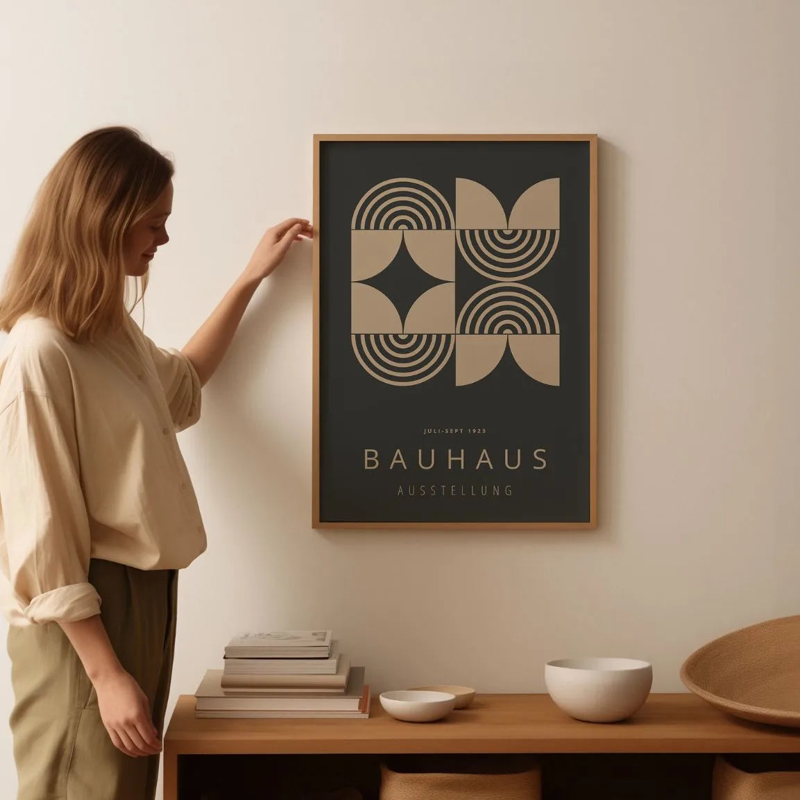 Bauhaus Geometric Symmetry Poster