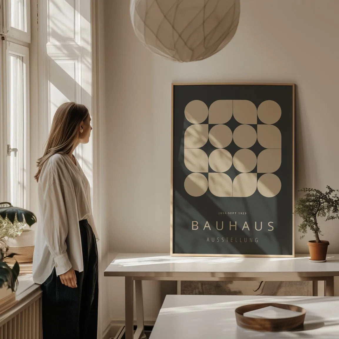 Bauhaus Geometric Rhythm Poster