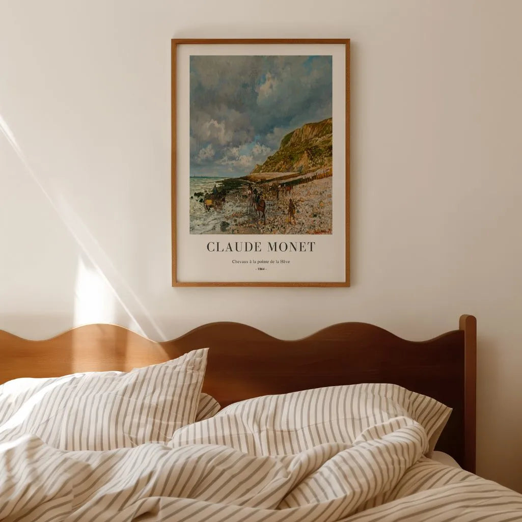Claude Monet – Pferde an der Pointe de la Hève Poster