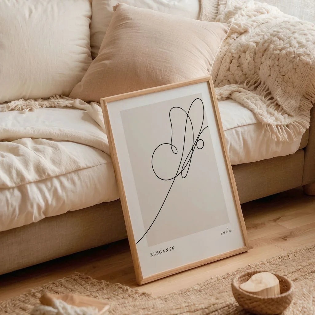 Elegant Butterfly Line Art Poster