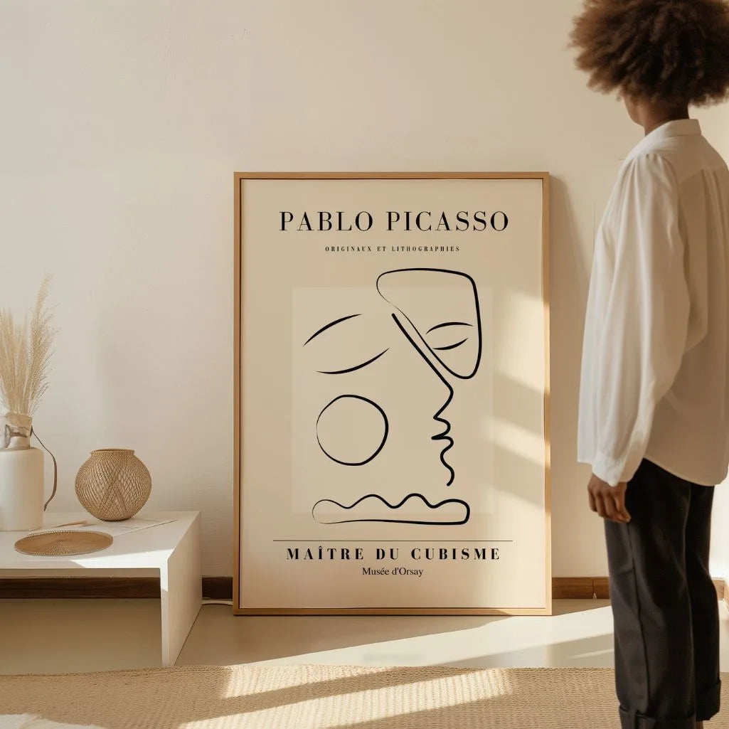 Picasso-Inspired Thought Profile Poster