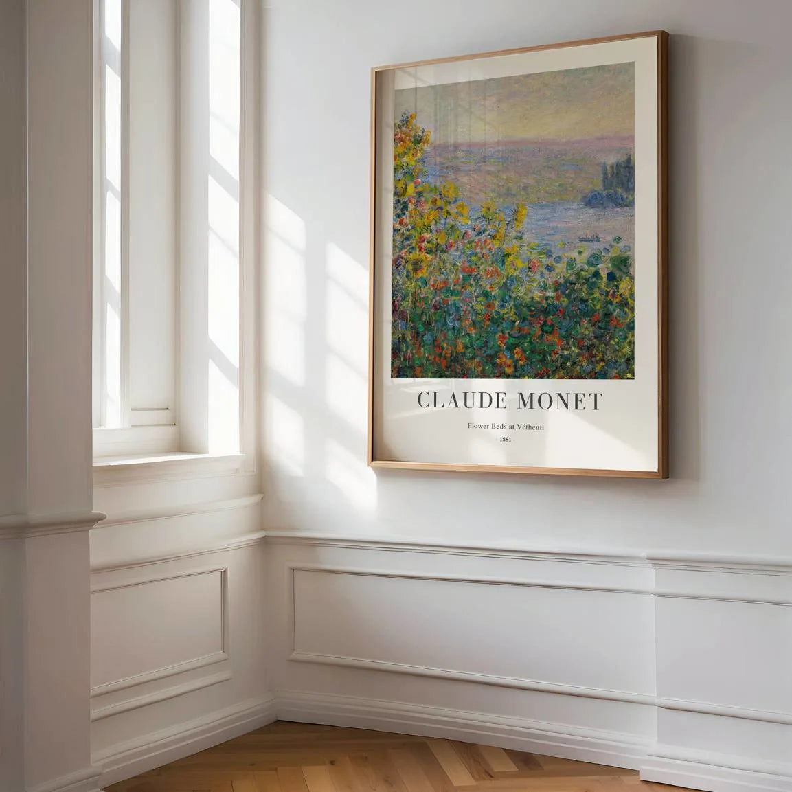 Claude Monet Flower Beds at Vétheuil Poster