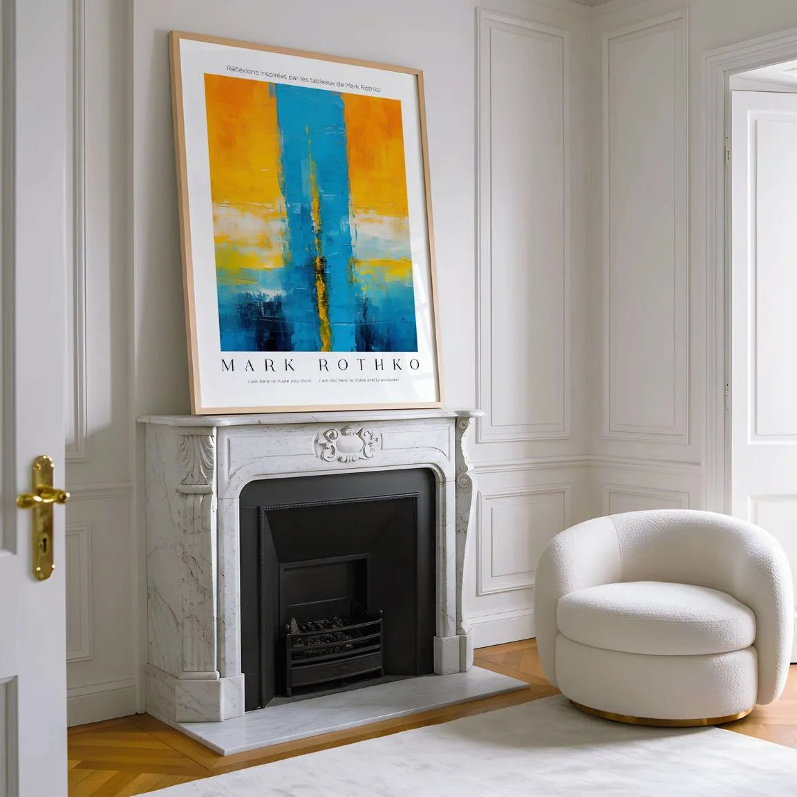 Rothko-Inspired Blue Light Poster
