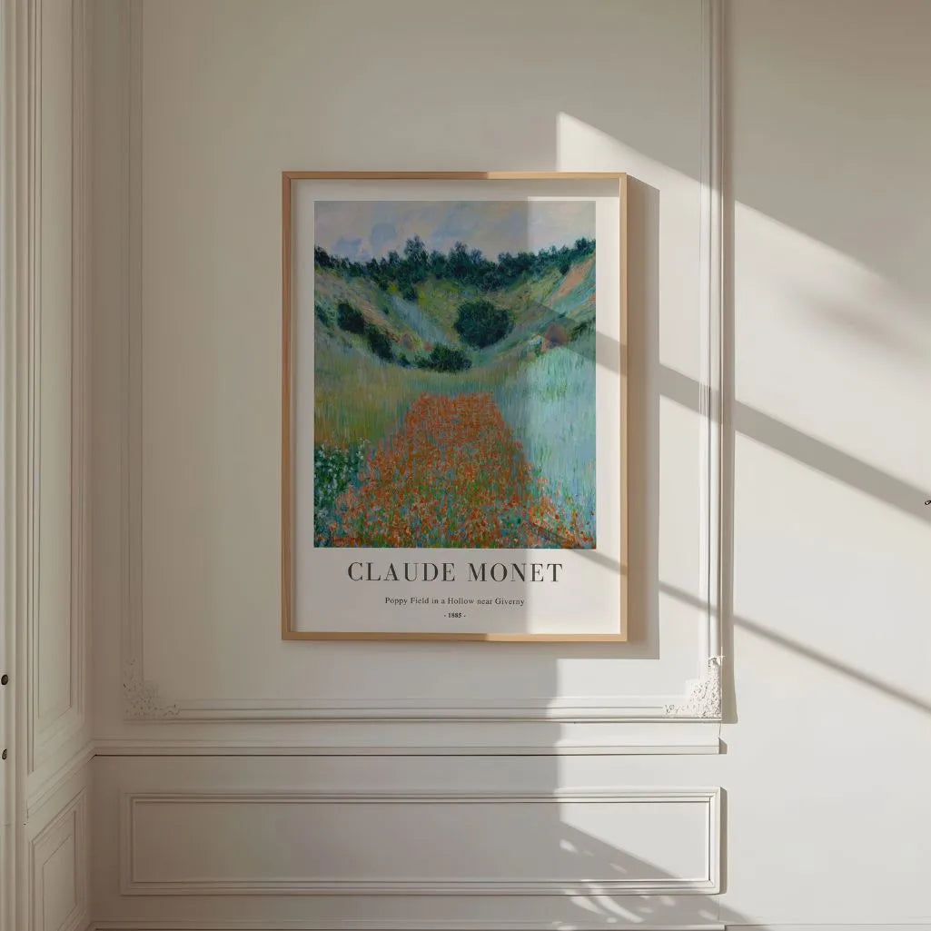 Monet Poppy Field near Giverny Poster