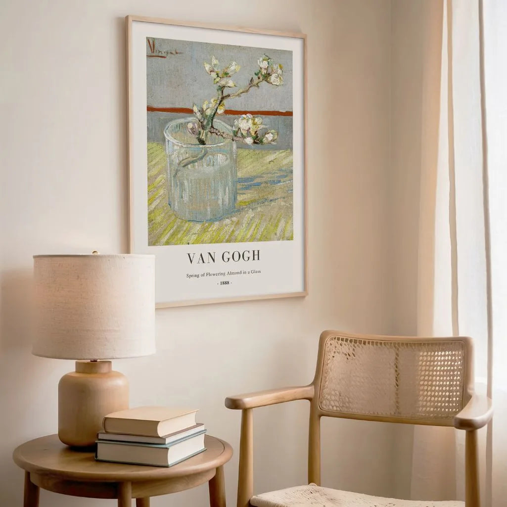 Vincent van Gogh Flowering Almond in Glass Poster