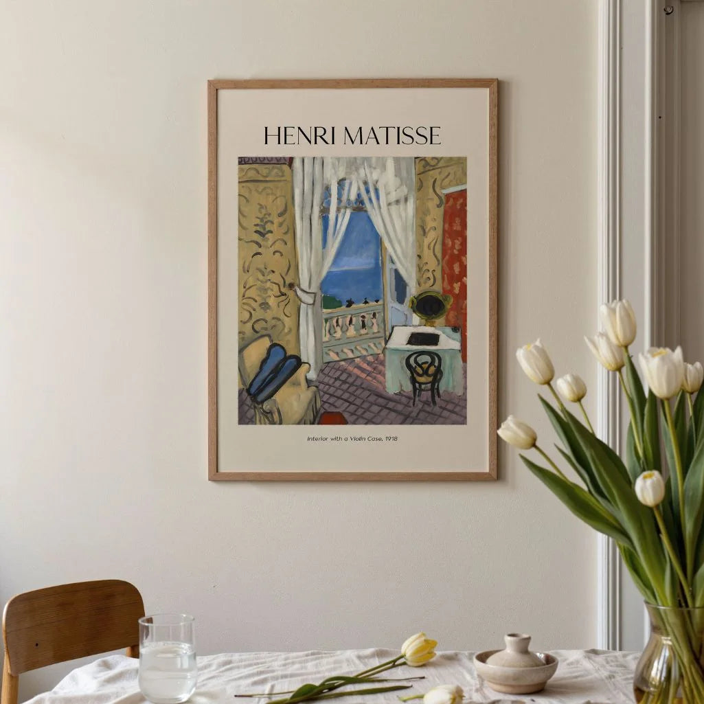 Henri Matisse – Interior con estuche de violín Póster