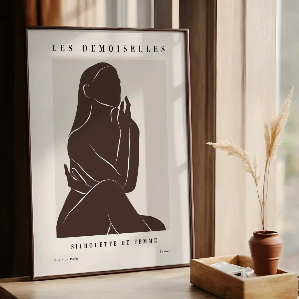 Woman’s Calm Female Line Art Poster