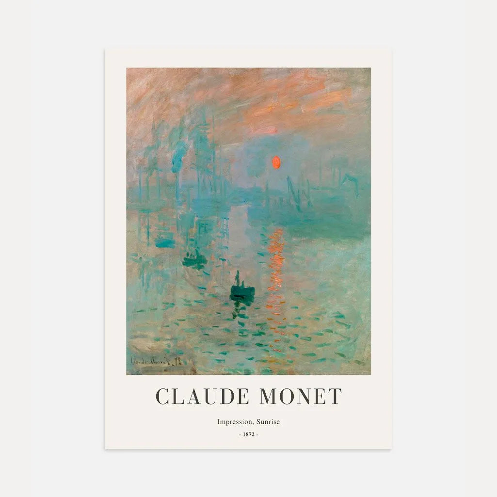 Claude Monet – Impression, Soleil levant Affiche