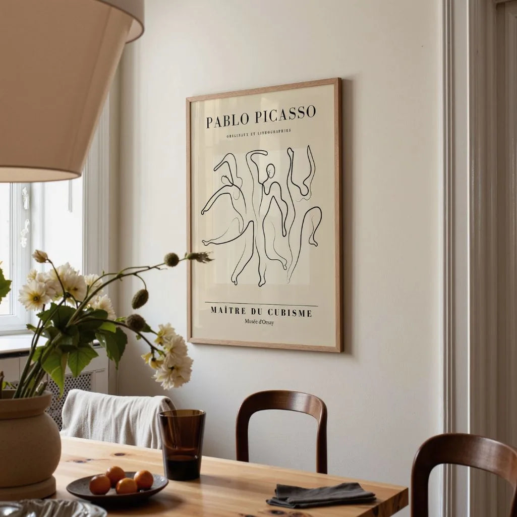 Picasso-Inspired Dance of Forms Poster
