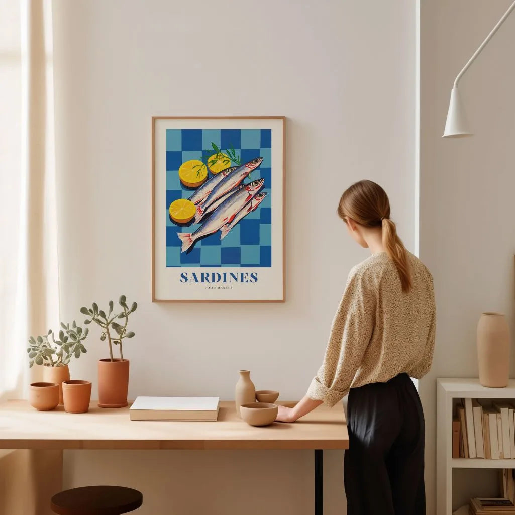Sardines Food Art Poster