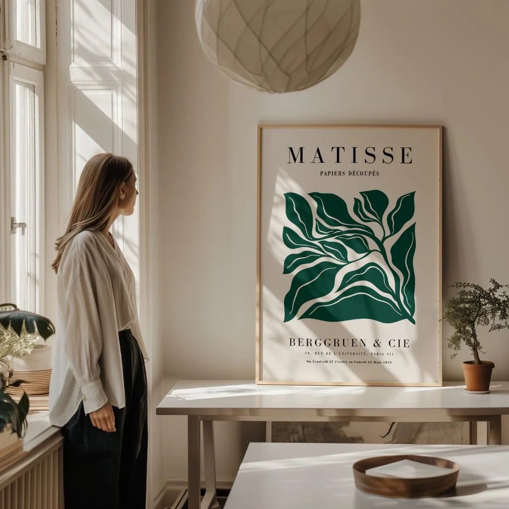 Henri Matisse Green Abstract Leaf Poster