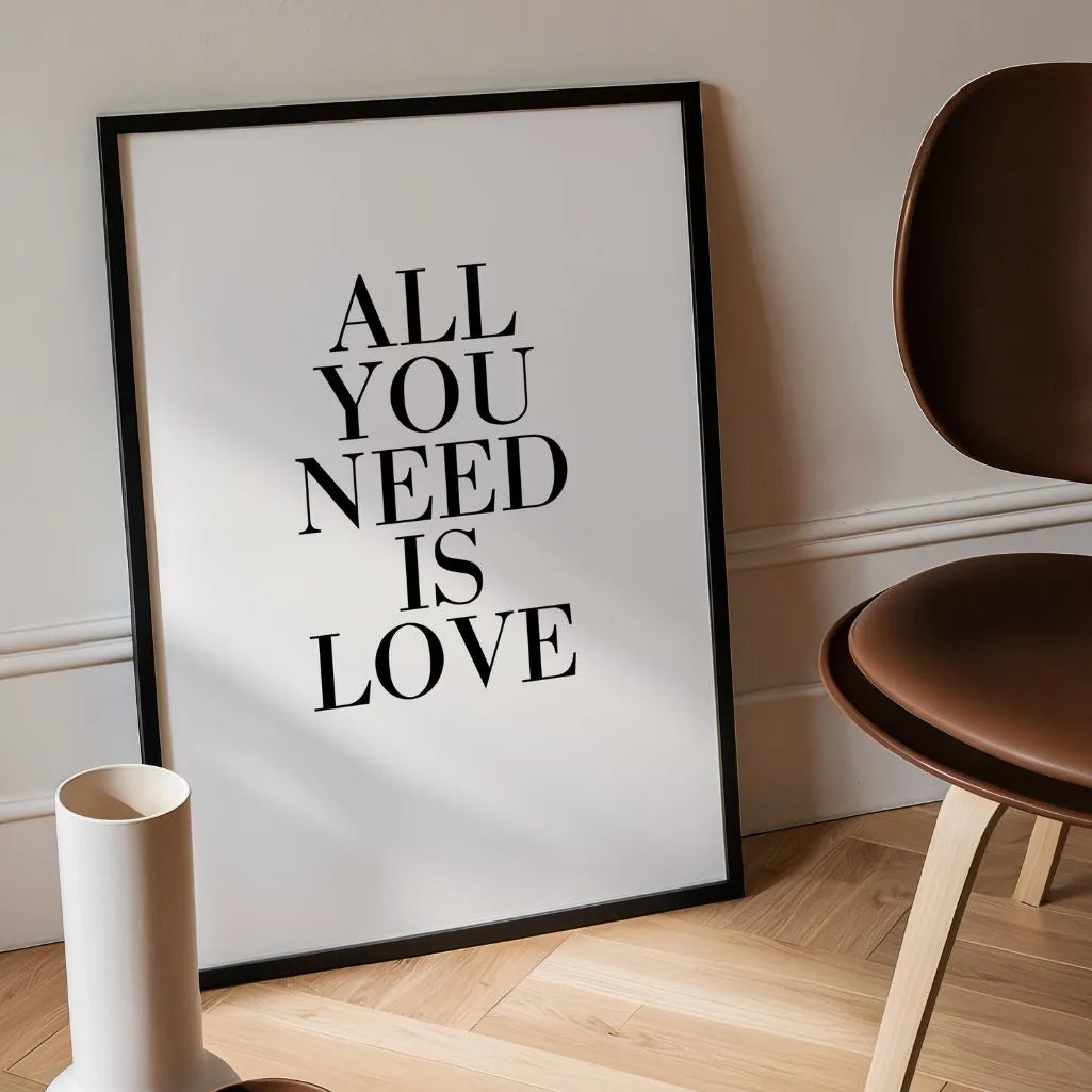 love quote poster living room decor