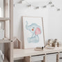 baby elephant poster kids animal gallery wall
