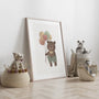 bear with balloons poster kids gallery wall