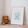 birthday elephant poster kids birthday wall art