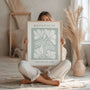 botanical green poster bedroom wall art