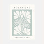 botanical green poster sage wall art