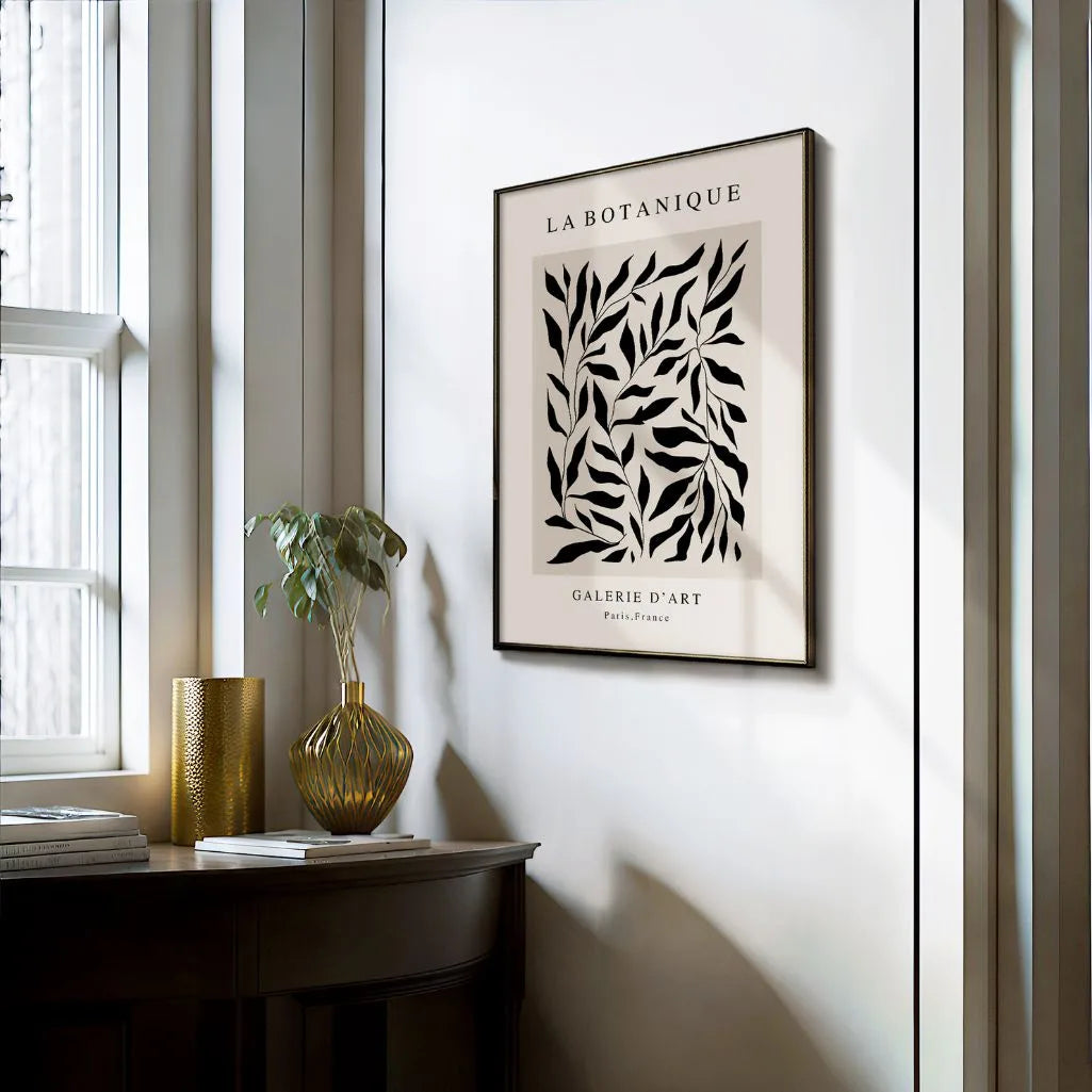 botanical leaves wall print gallery wall modern neutral decor