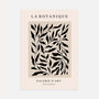 botanical leaves wall print black beige neutral modern decor