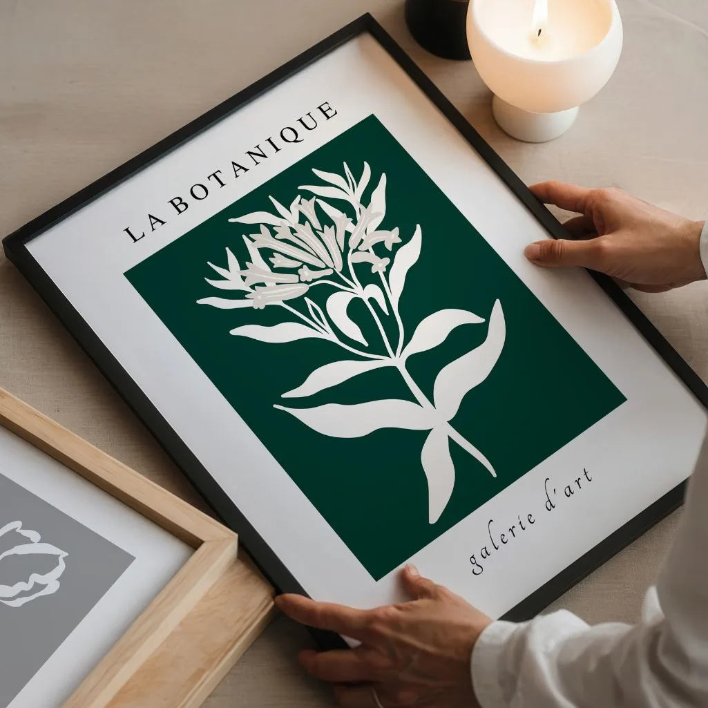 botanical vert poster gallery wall modern minimalist decor
