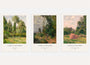Camille Pissarro landscape poster set with green countryside tones impressionist wall art