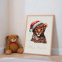 christmas leopard cub poster kids christmas gallery wall