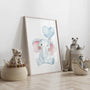elephant heart balloon poster kids animal gallery wall